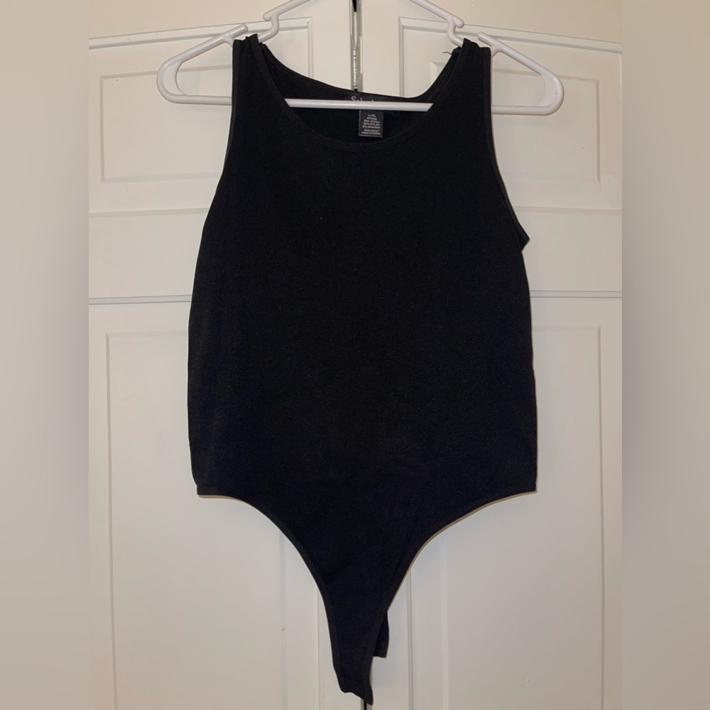Soho Apparel High Neck Black Bodysuit